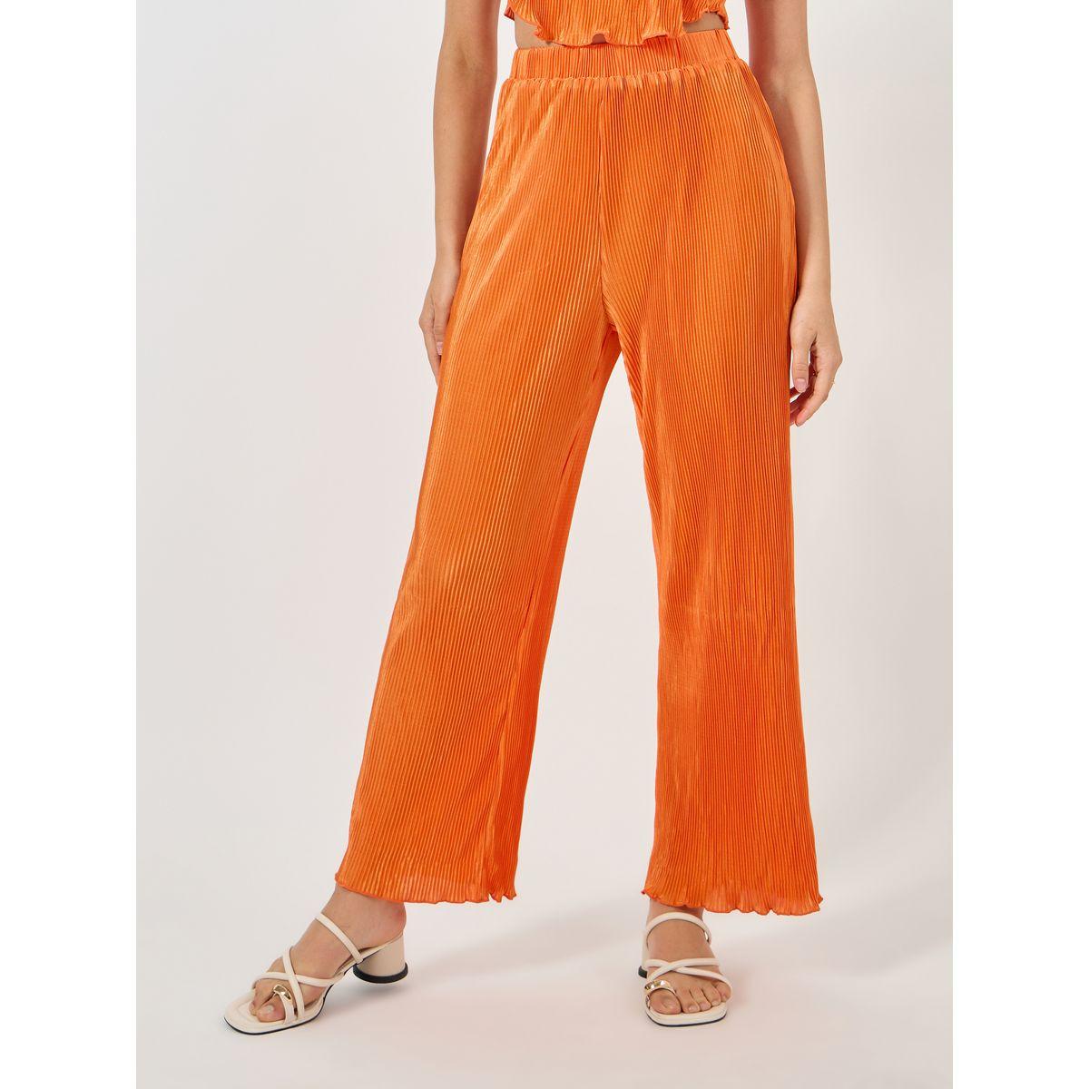 Colorful X Styli  Plisse Crop Cami & Straight Leg Pants Co-Ords-women-clothing-coordsets-image-5