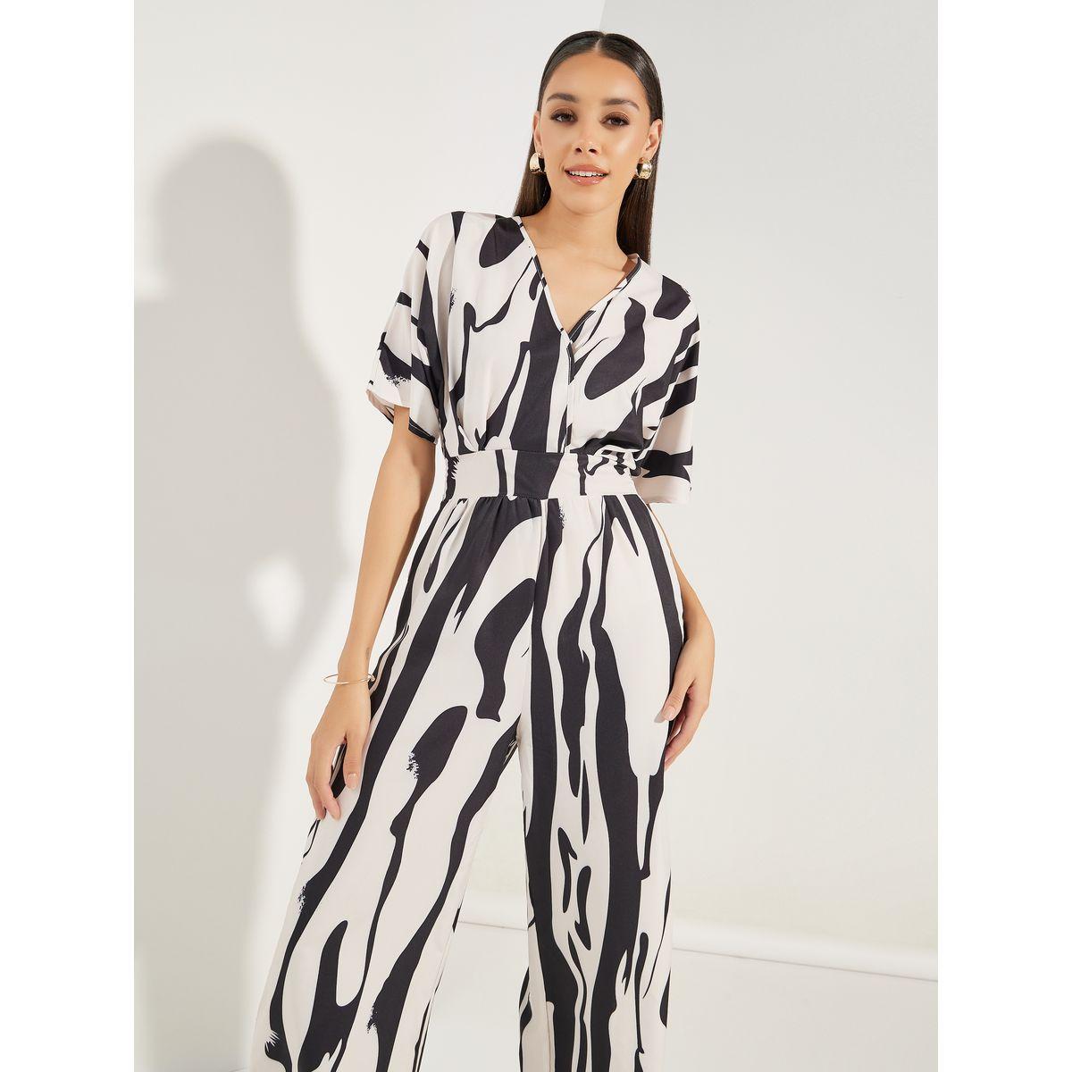 Colorful X Styli  All Over Print Batwing Sleeves Jumpsuit-women-clothing-jumpsuits-image-3