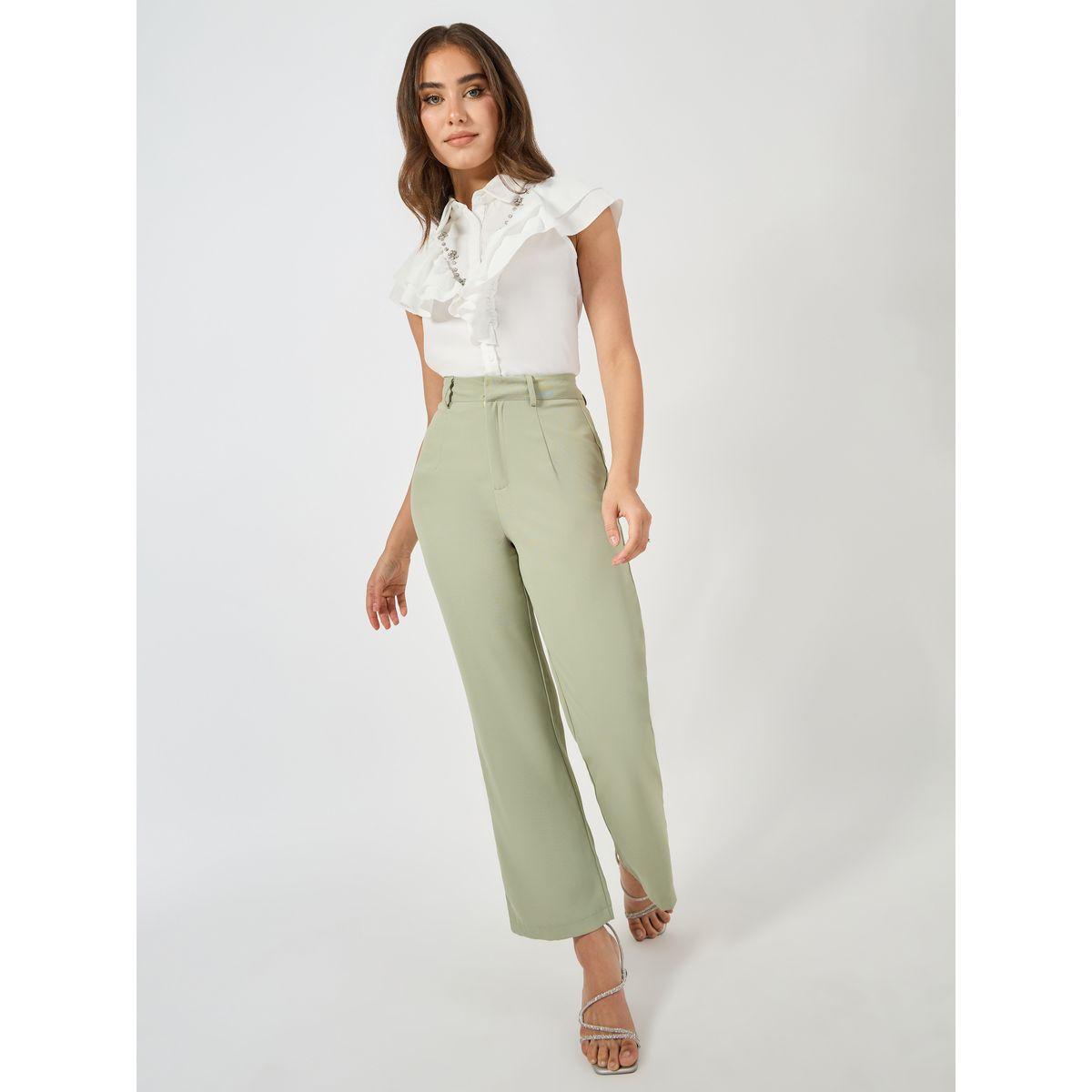 Colorful X Styli  Embellished Double Layered Ruffle Shirt-women-clothing-shirtsandblouses-shirts-image-2