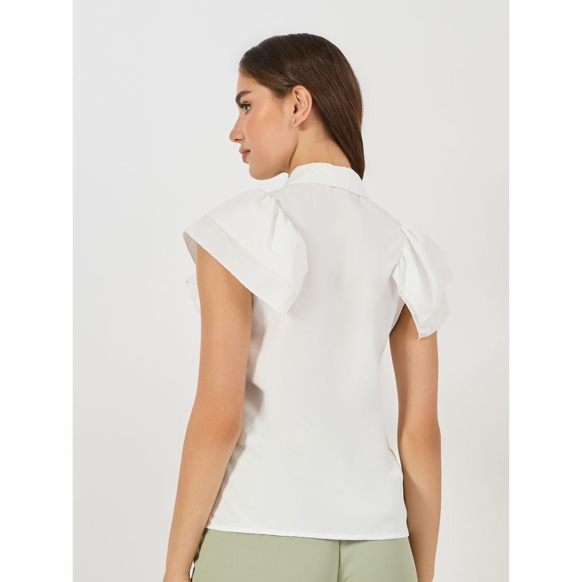 بلوزة منمقة مع طبقات وكشكش كولورفول × ستايلي-women-clothing-shirtsandblouses-shirts-image-5