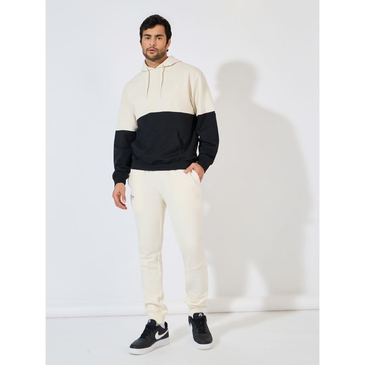 Styli Eco Earth Relaxed Fit Color Block Terry Hoodie-men-winterwear-hoodiesandsweatshirts-image-2