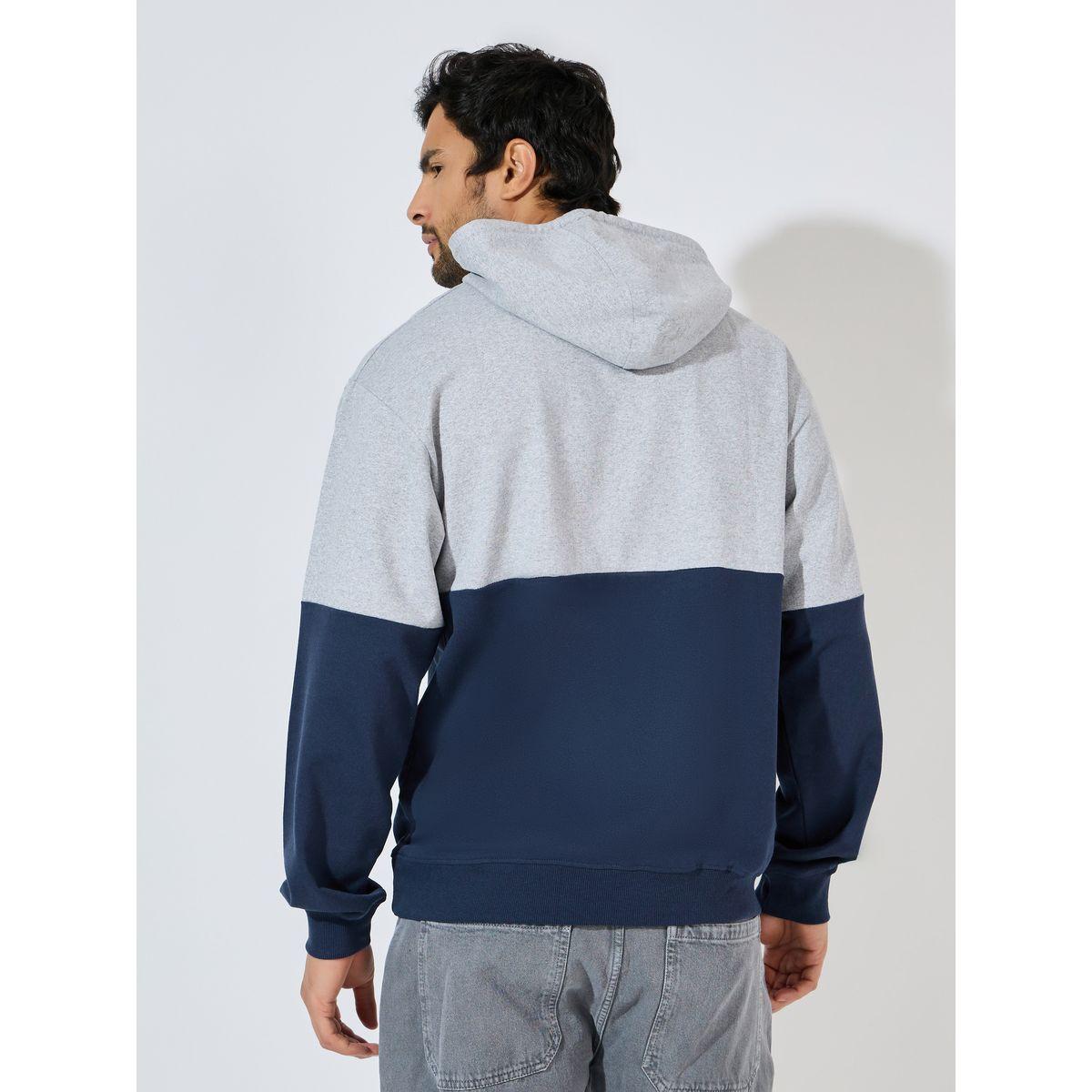 Styli Eco Earth Relaxed Fit Color Block Terry Hoodie-men-winterwear-hoodiesandsweatshirts-image-4