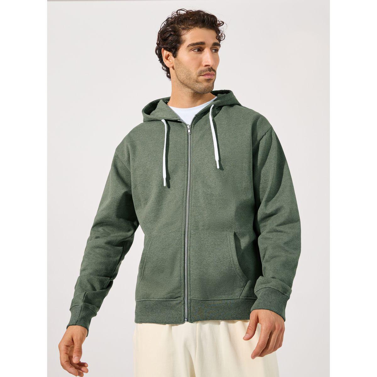 هودي فليس بقصة مريحة وسحَّاب غلق-men-winterwear-jacketsandblazers-image-1