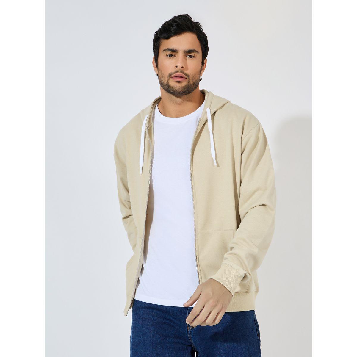 Styli Eco-Earth Relaxed Fit Zip Up Fleece Hoodie-men-winterwear-hoodiesandsweatshirts-image-1