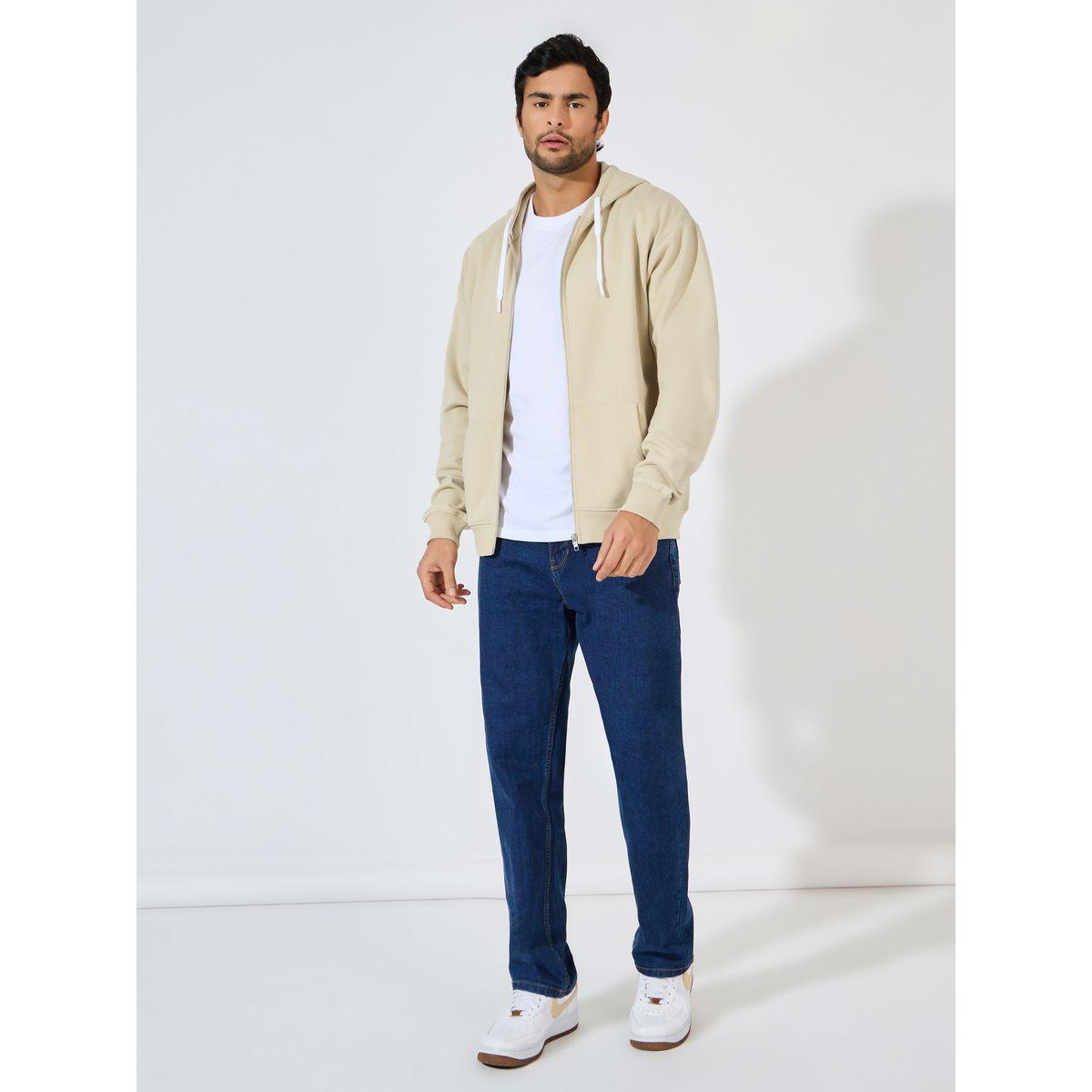 هودي فليس بقصة مريحة وسحَّاب غلق-men-winterwear-hoodiesandsweatshirts-image-3
