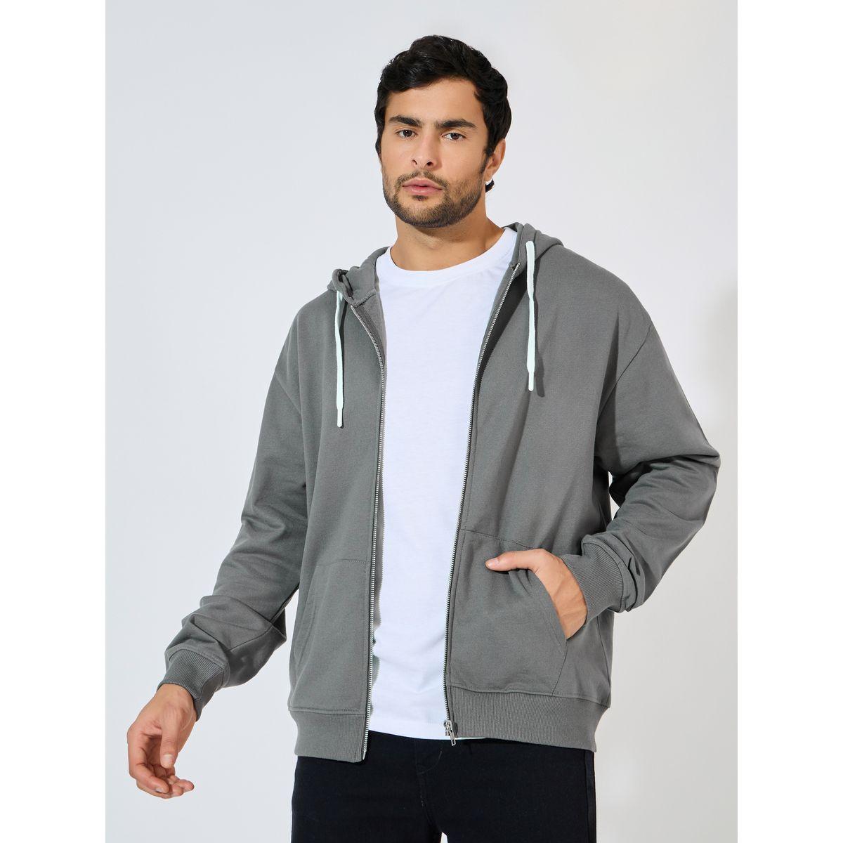 هودي فليس بقصة مريحة وسحَّاب غلق-men-winterwear-jacketsandblazers-image-1