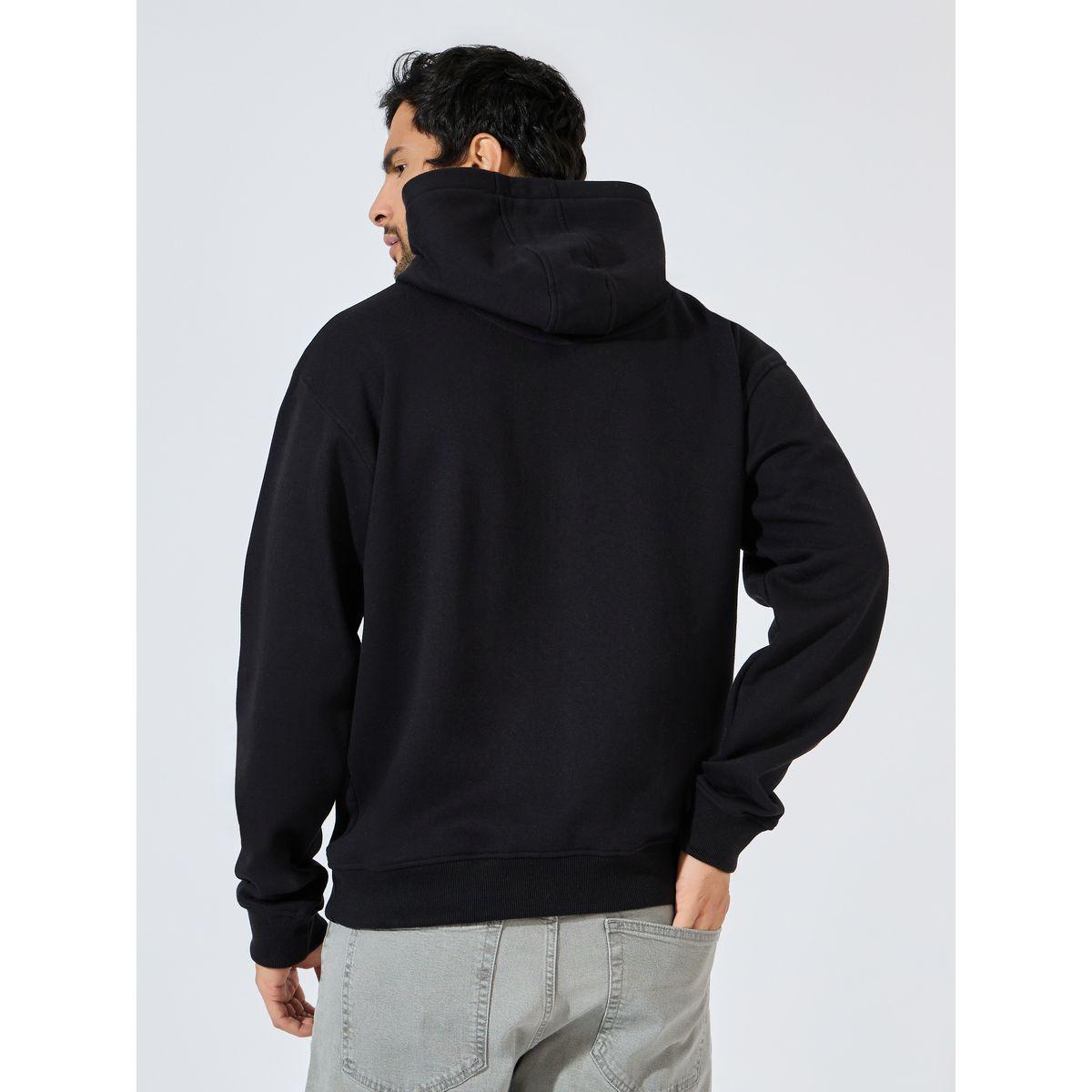 Styli Quarter Zip Relaxed Fit Fleece Hoodie-men-winterwear-hoodiesandsweatshirts-image-5