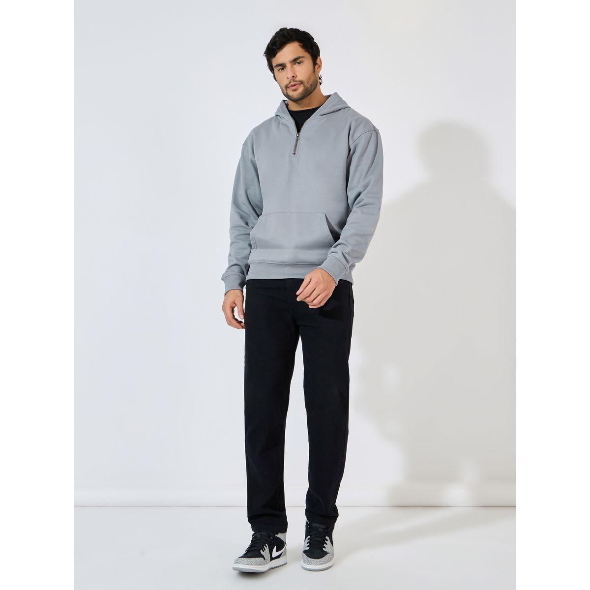 هودي فليس بقصة مريحة وسحَّاب غلق-men-winterwear-hoodiesandsweatshirts-image-2