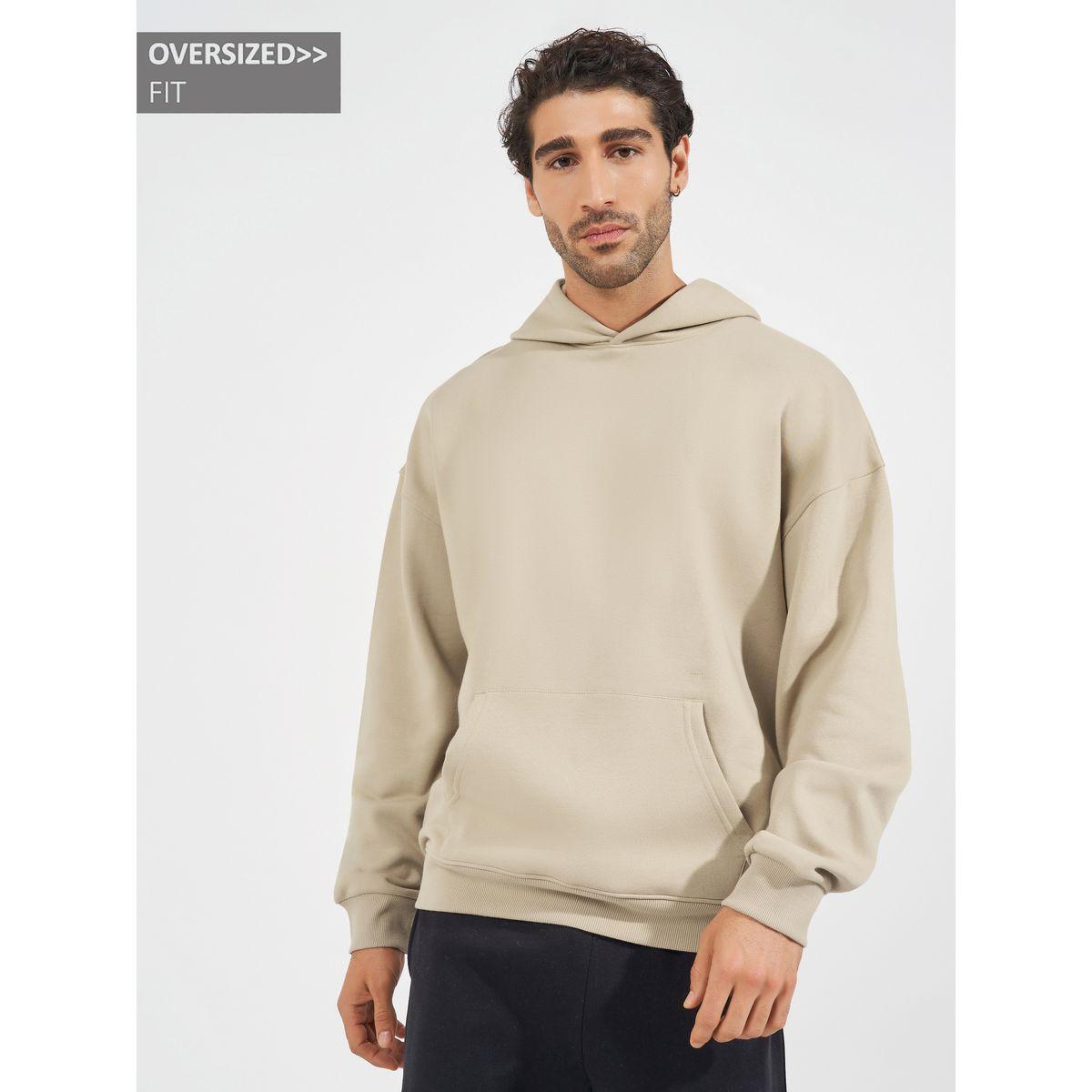 هودي فليس فضفاض بجيوب كانجارو-men-winterwear-hoodiesandsweatshirts-image-1