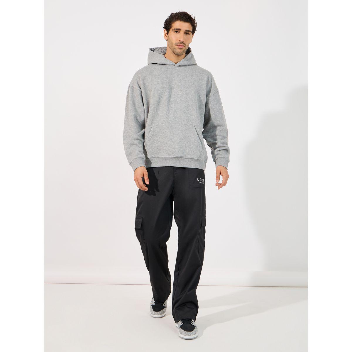 Styli Oversized Fleece Kangaroo Pocket Heavyweight Hoodie-men-winterwear-hoodiesandsweatshirts-image-2