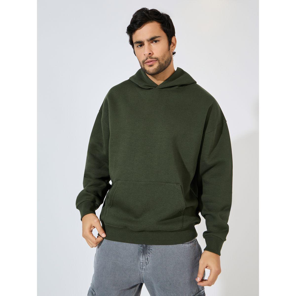 Styli Oversized Fleece Kangaroo Pocket Heavy Weight Hoodie-men-winterwear-hoodiesandsweatshirts-image-1