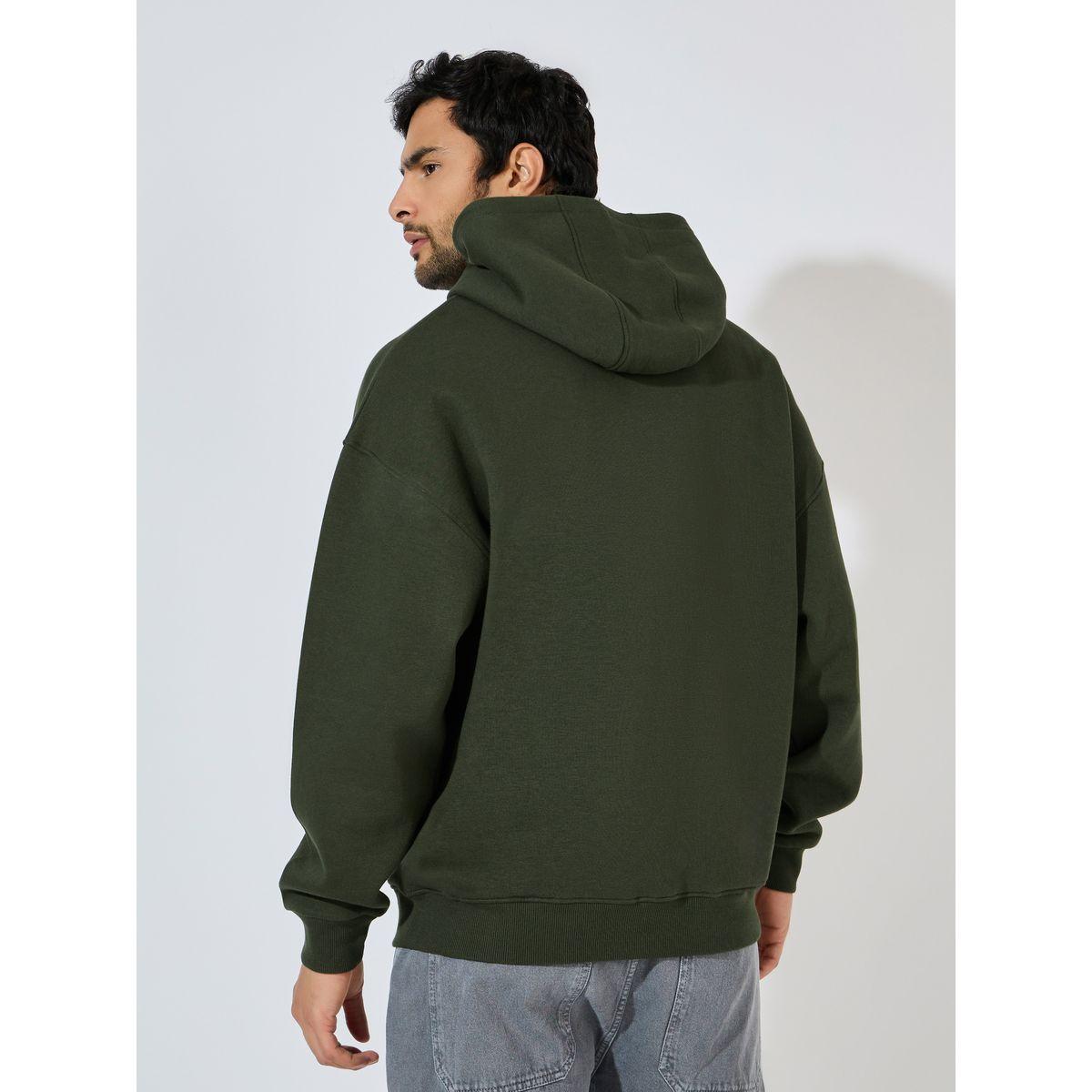 Styli Oversized Fleece Kangaroo Pocket Heavy Weight Hoodie-men-winterwear-hoodiesandsweatshirts-image-4