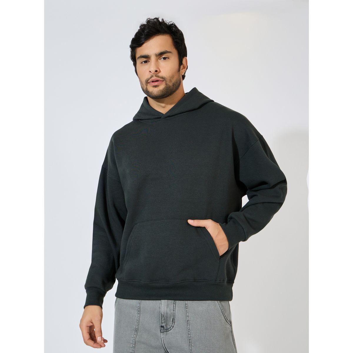 Styli Oversized Fleece Kangaroo Pocket Heavy Weight Hoodie-men-winterwear-hoodiesandsweatshirts-image-1