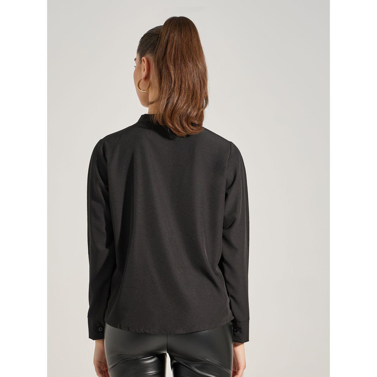 بلوزة سادة مع ياقة بأربطة وازرار-women-clothing-shirtsandblouses-blouses-image-6