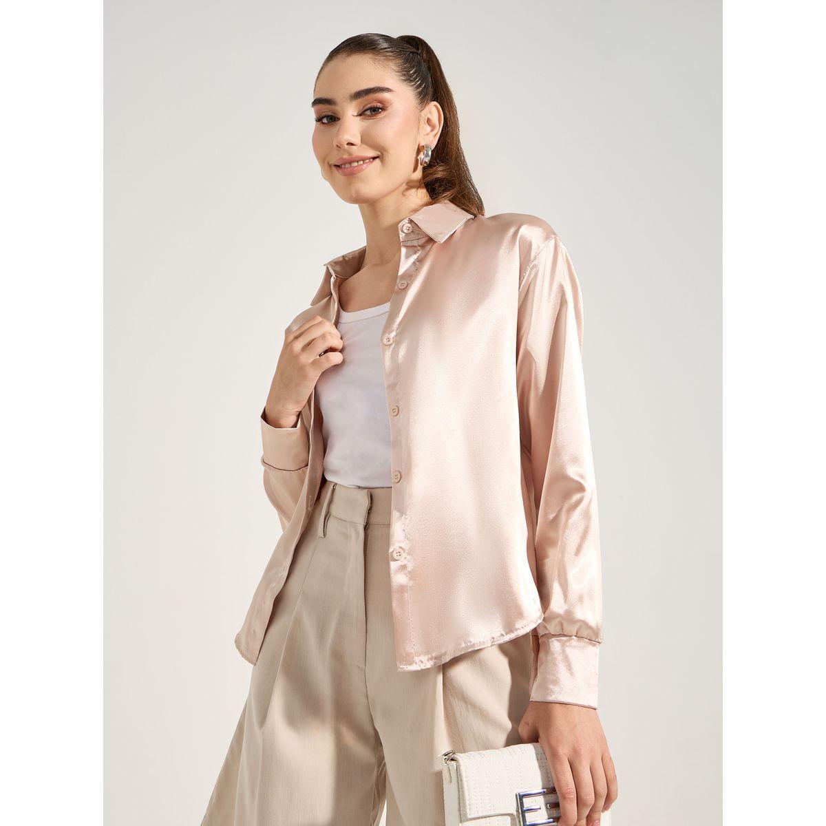 Styli Solid Satin Long Sleeves Shirt-women-clothing-shirtsandblouses-shirts-image-1