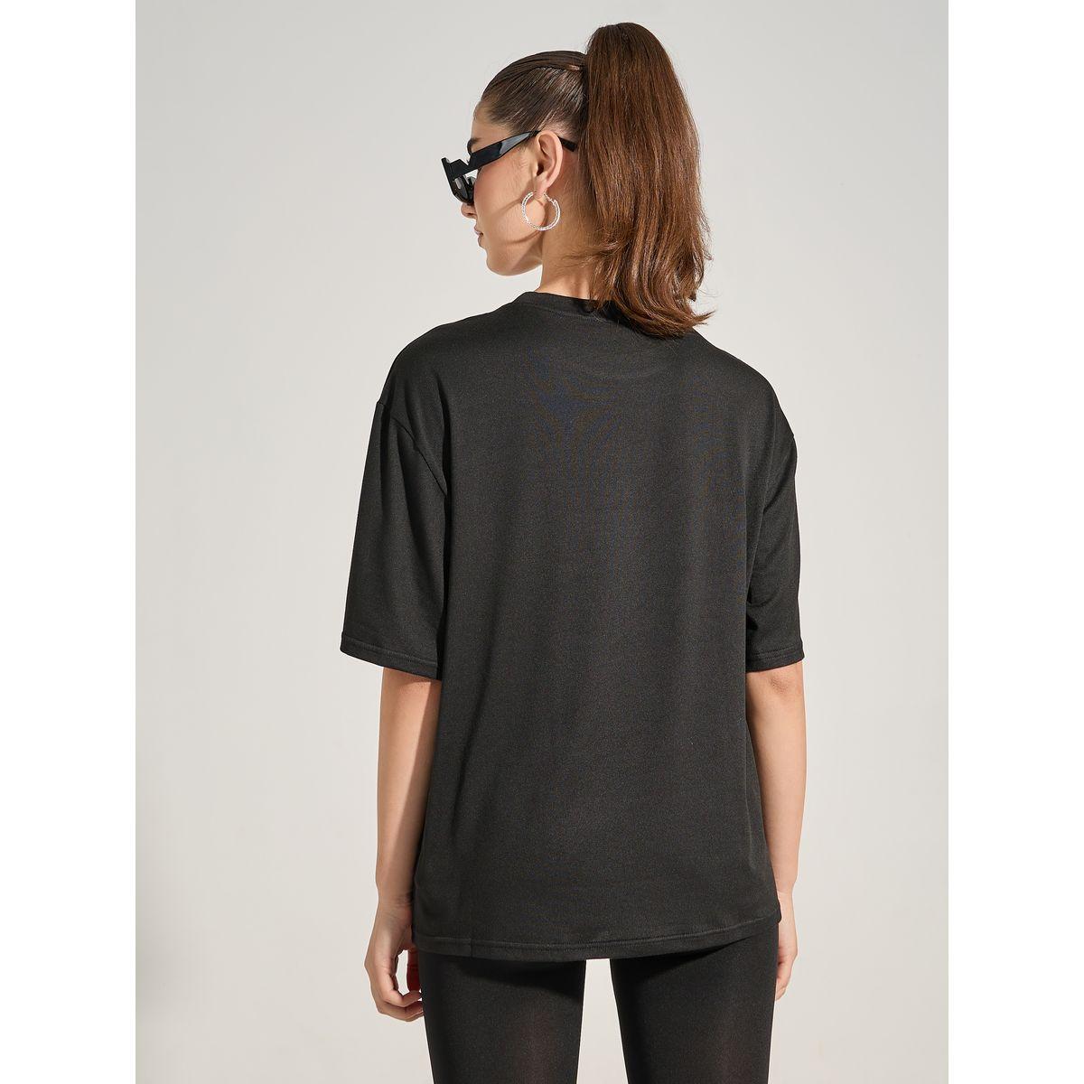 تيشيرت فضفاض مطبع بطبعة كتابة-women-clothing-tshirts-image-4