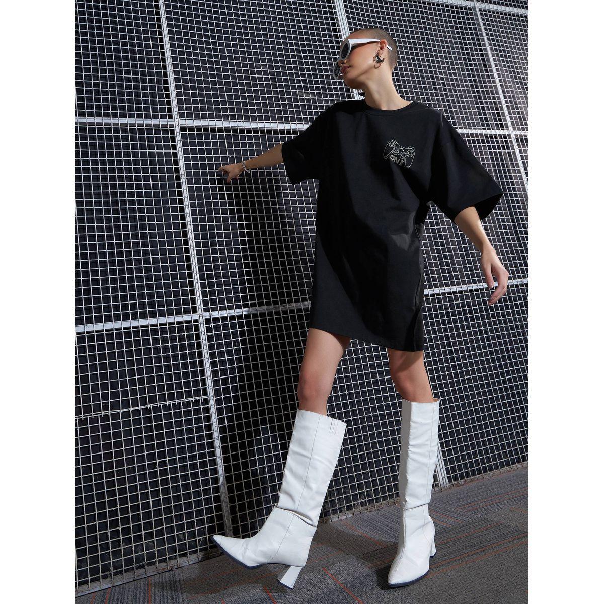 Sassafras X Styli  Game On Graphic Print Oversized T-Shirt Dress-women-clothing-dresses-image-7