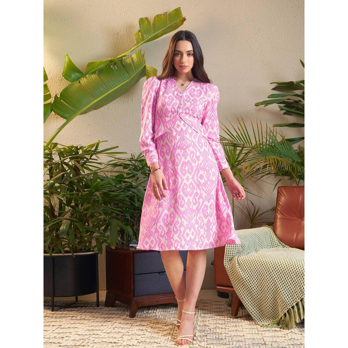 Sassafras X Styli  Ikat Print Peplum Detail Midi Dress-women-clothing-dresses-image-8