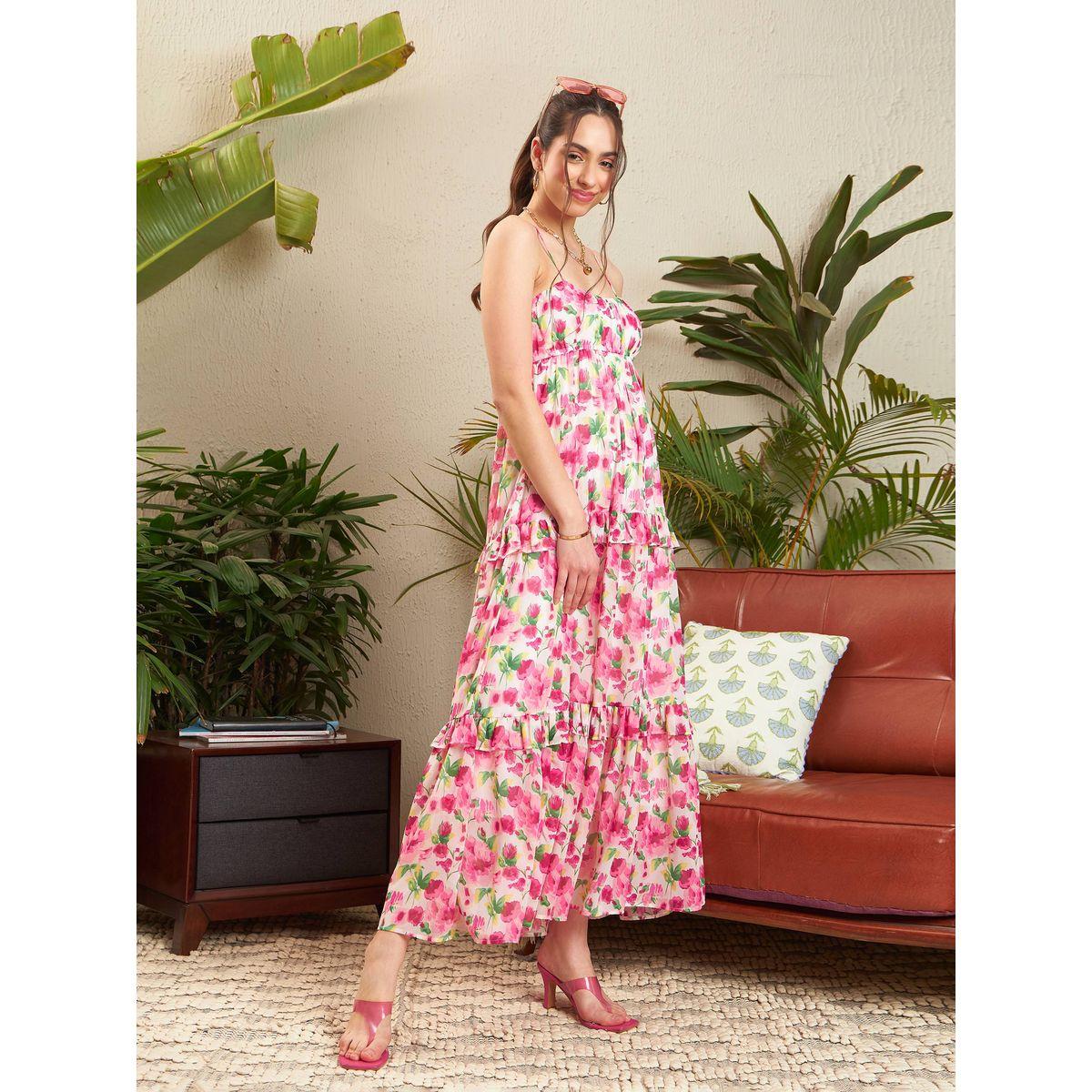 Sassafras X Styli  Floral Strappy Ruffled Maxi Dress-women-clothing-dresses-image-3