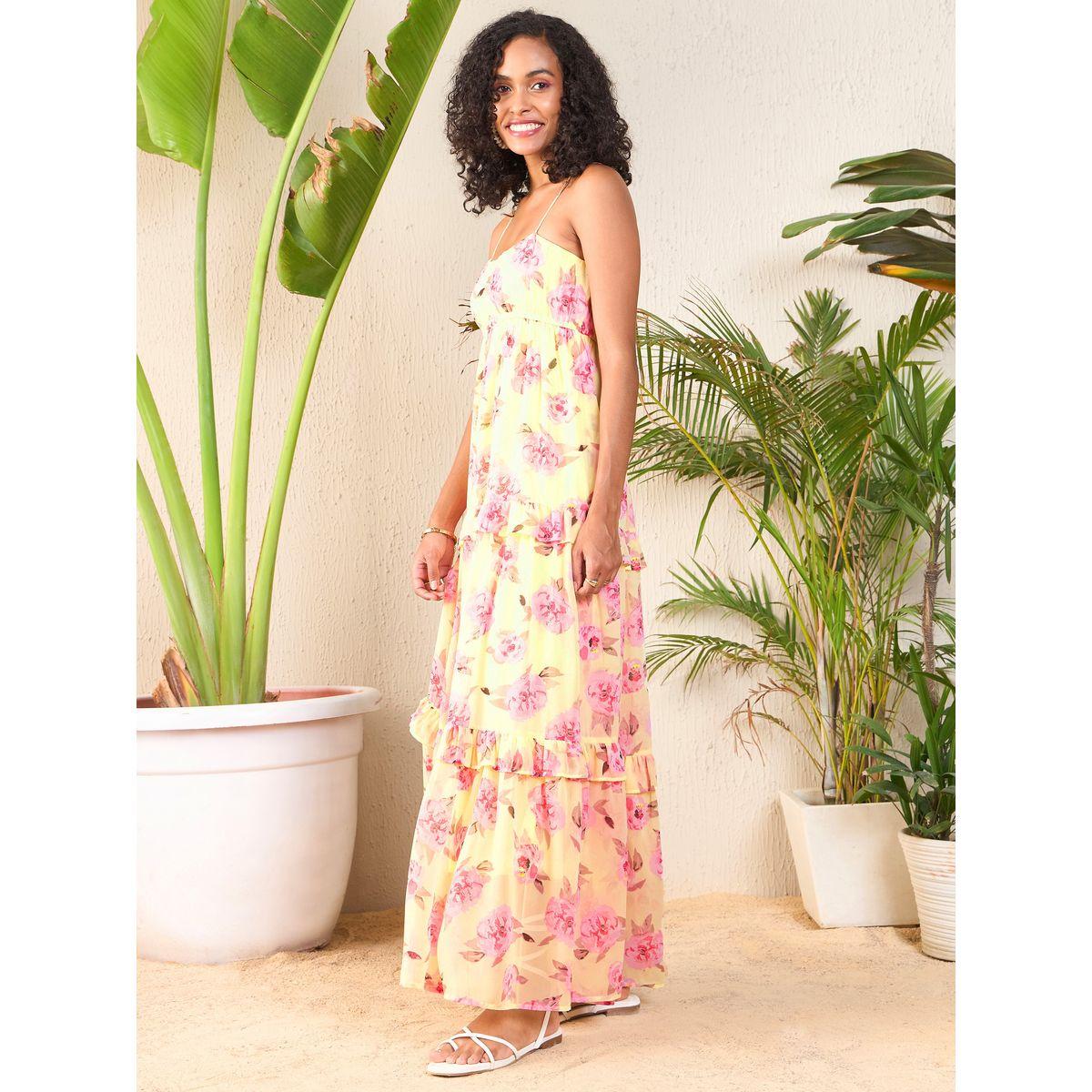 Sassafras X Styli  Floral Strappy Ruffled Maxi Dress-women-clothing-dresses-image-3