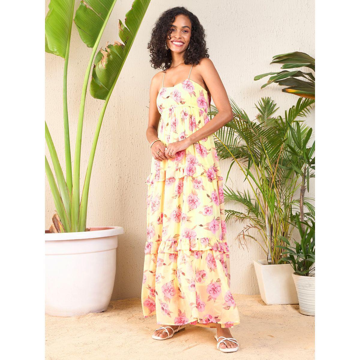 Sassafras X Styli  Floral Strappy Ruffled Maxi Dress-women-clothing-dresses-image-6
