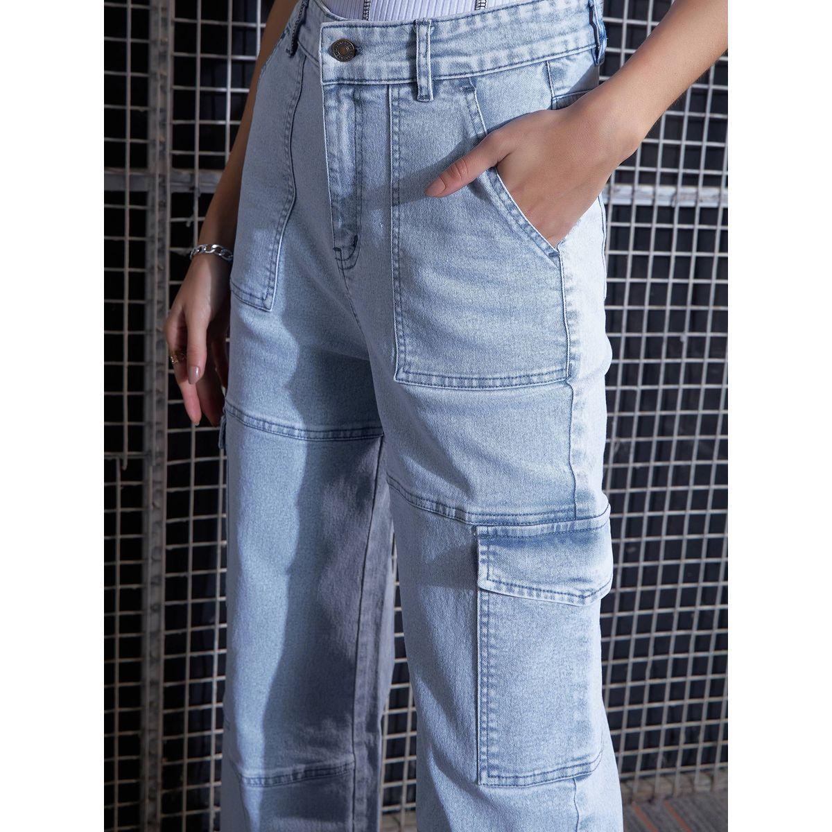 Sassafras X Styli  Cargo Straight Jeans with Belt Loops-women-clothing-bottoms-jeans-image-4