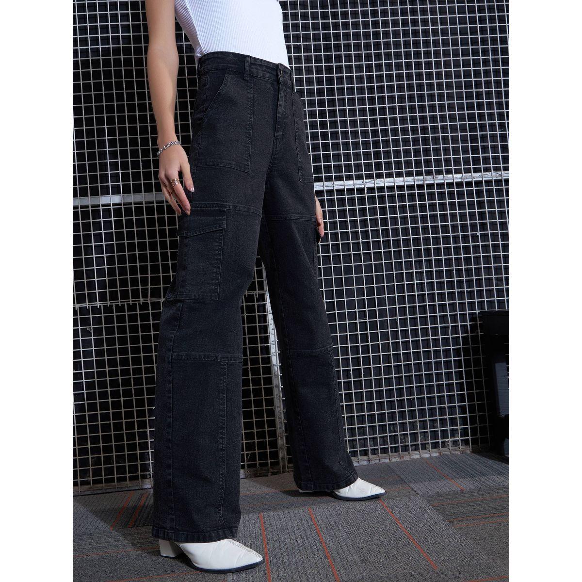 Sassafras X Styli  Cargo Straight Jeans with Belt Loops-women-clothing-bottoms-jeans-image-3