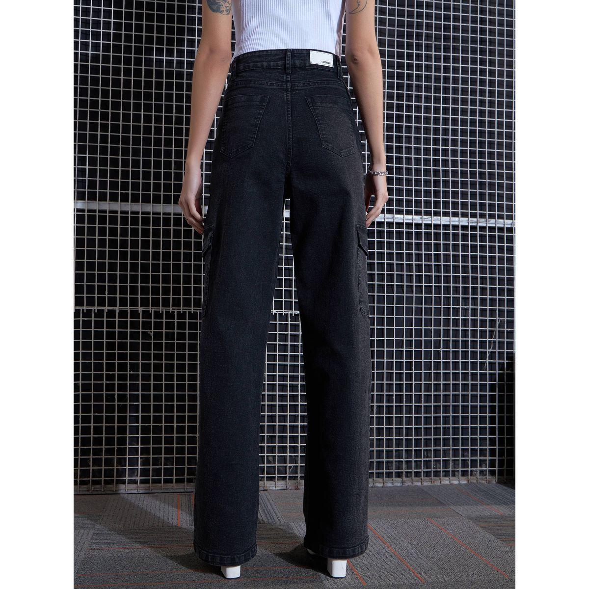 Sassafras X Styli  Cargo Straight Jeans with Belt Loops-women-clothing-bottoms-jeans-image-5
