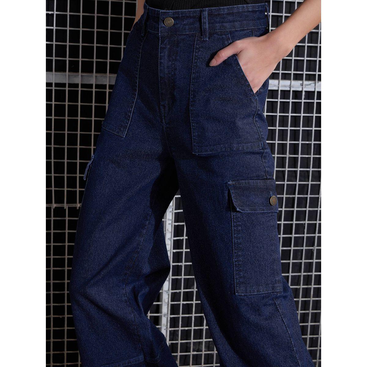 Sassafras X Styli  Cargo Straight Jeans with Hem Strap-women-clothing-bottoms-jeans-image-4