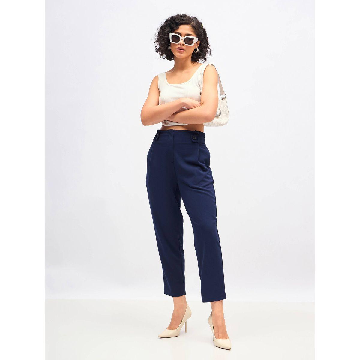 Sassafras X Styli  Front Button Paperbag Waist Pants-women-clothing-bottoms-trousers-image-2