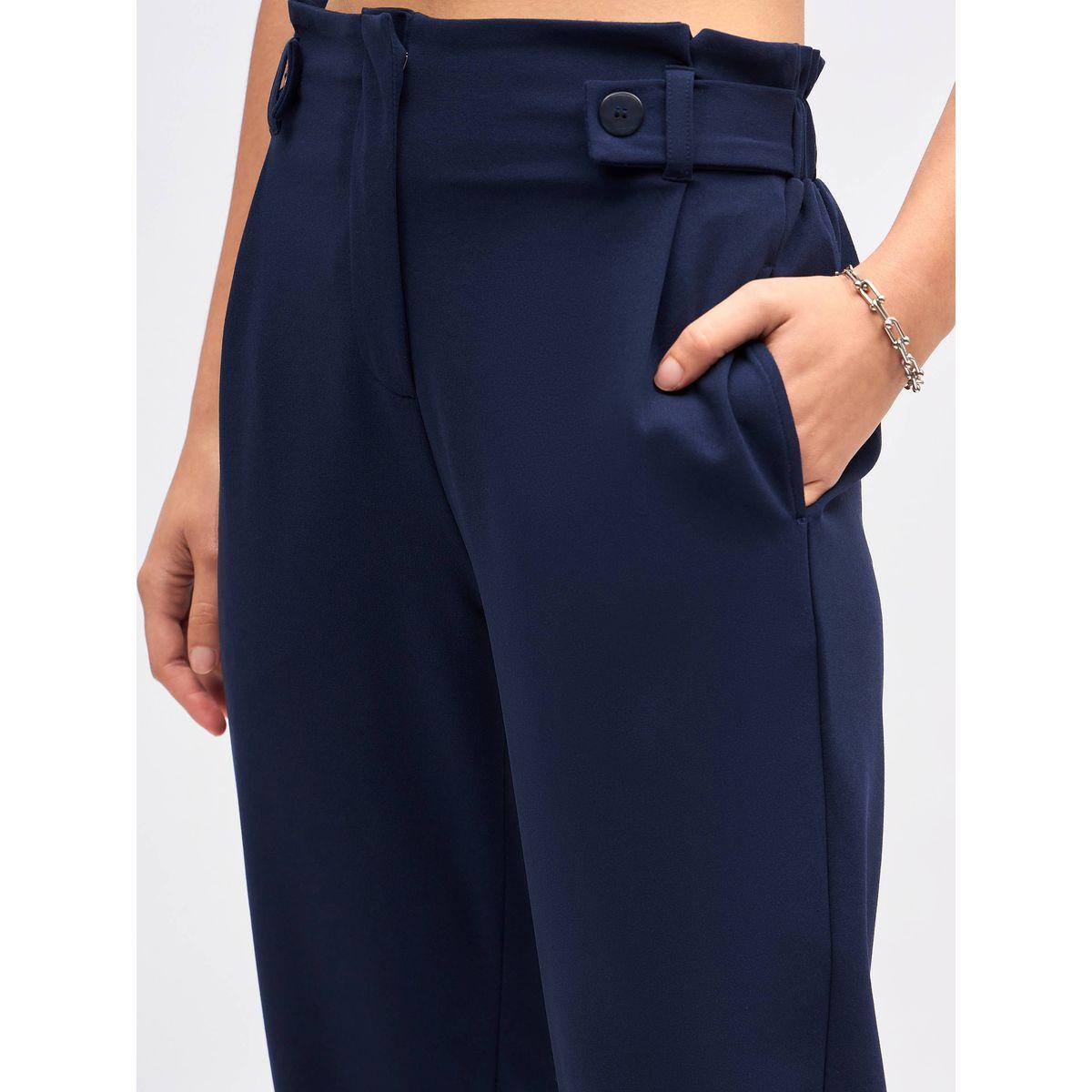 Sassafras X Styli  Front Button Paperbag Waist Pants-women-clothing-bottoms-trousers-image-4
