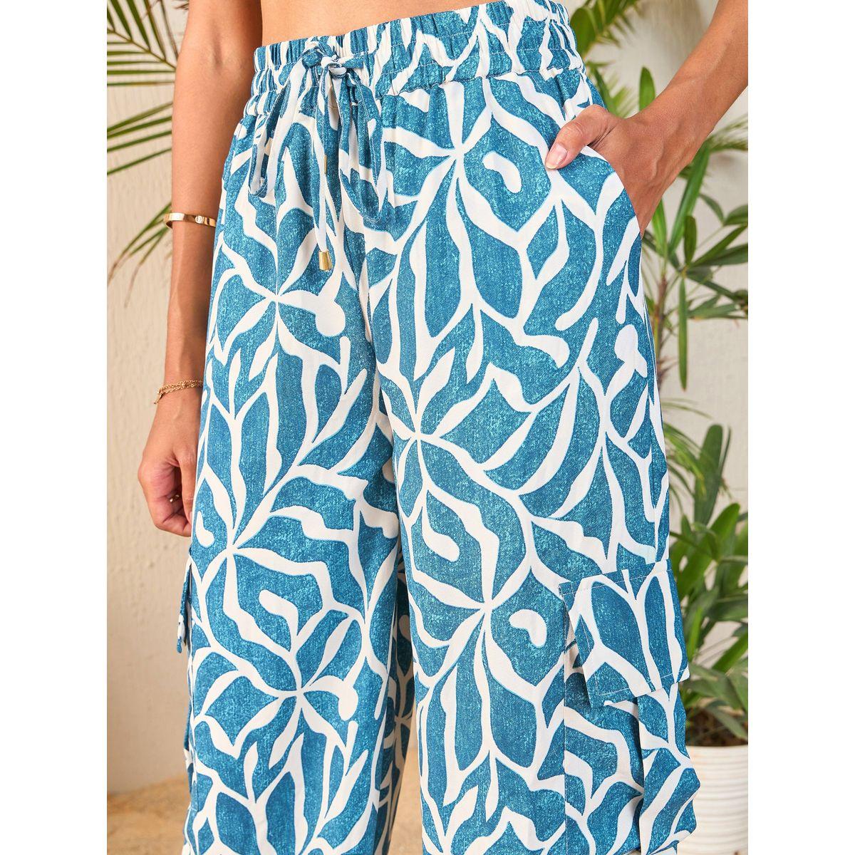Sassafras X Styli  Abstract Print Shirt & Cargo Pants Co-Ords-women-clothing-coordsets-image-5