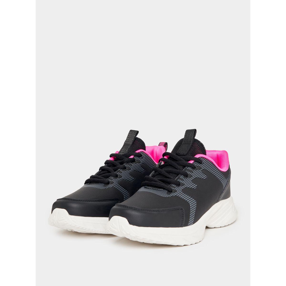 Styli Contrast Panel Lace Up Sneakers-women-shoes-sneakers-image-2
