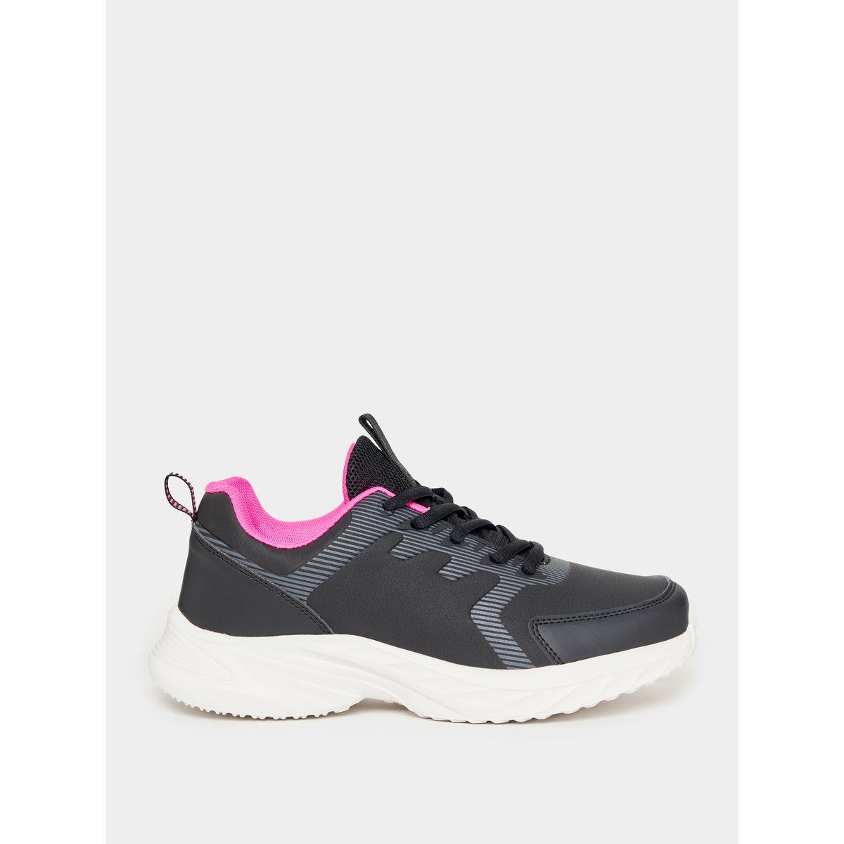 Styli Contrast Panel Lace Up Sneakers-women-shoes-sneakers-image-3