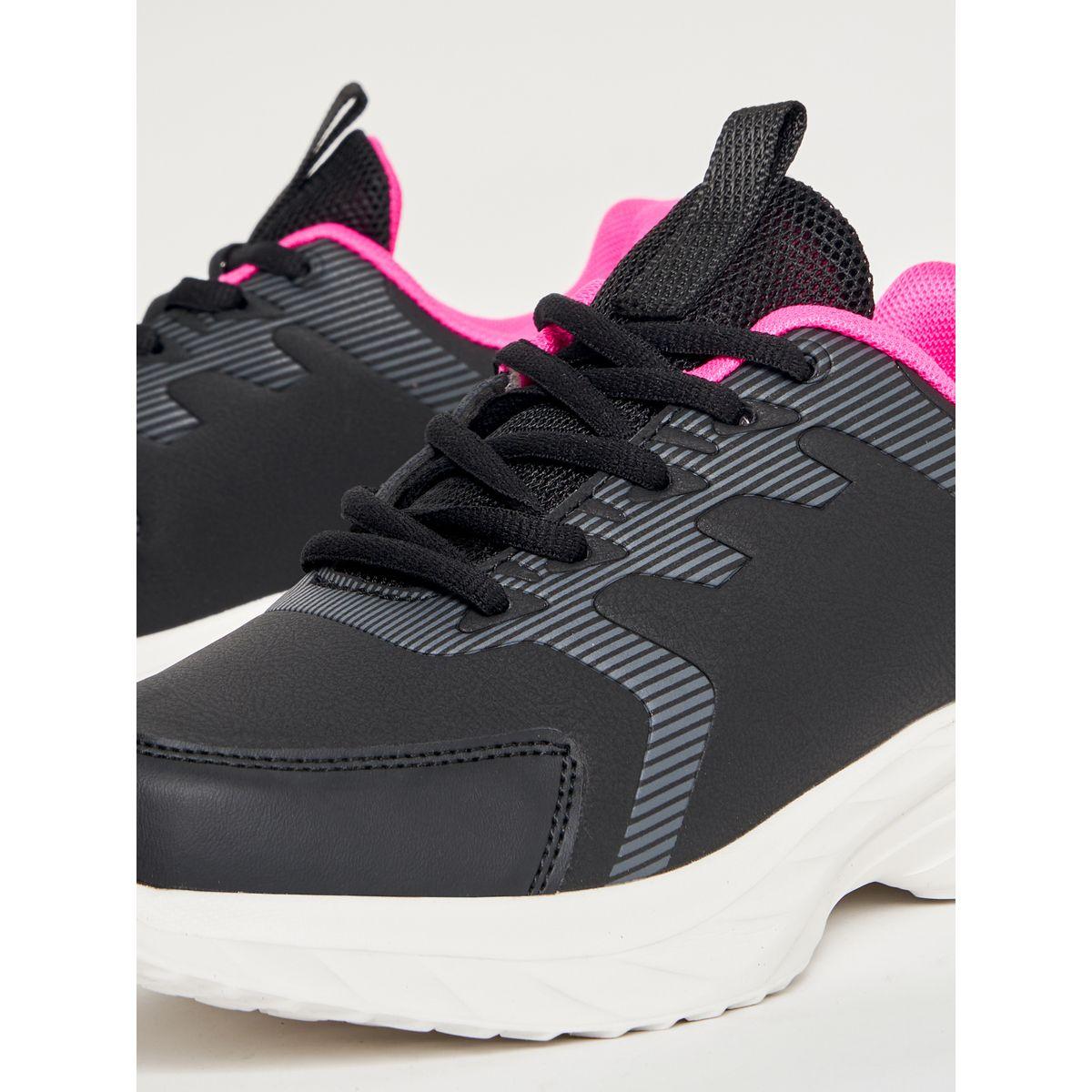 Styli Contrast Panel Lace Up Sneakers-women-shoes-sneakers-image-5