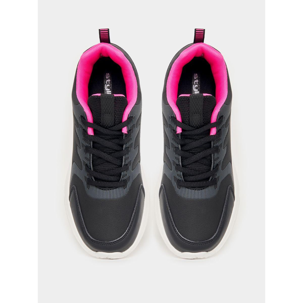 Styli Contrast Panel Lace Up Sneakers-women-shoes-sneakers-image-6