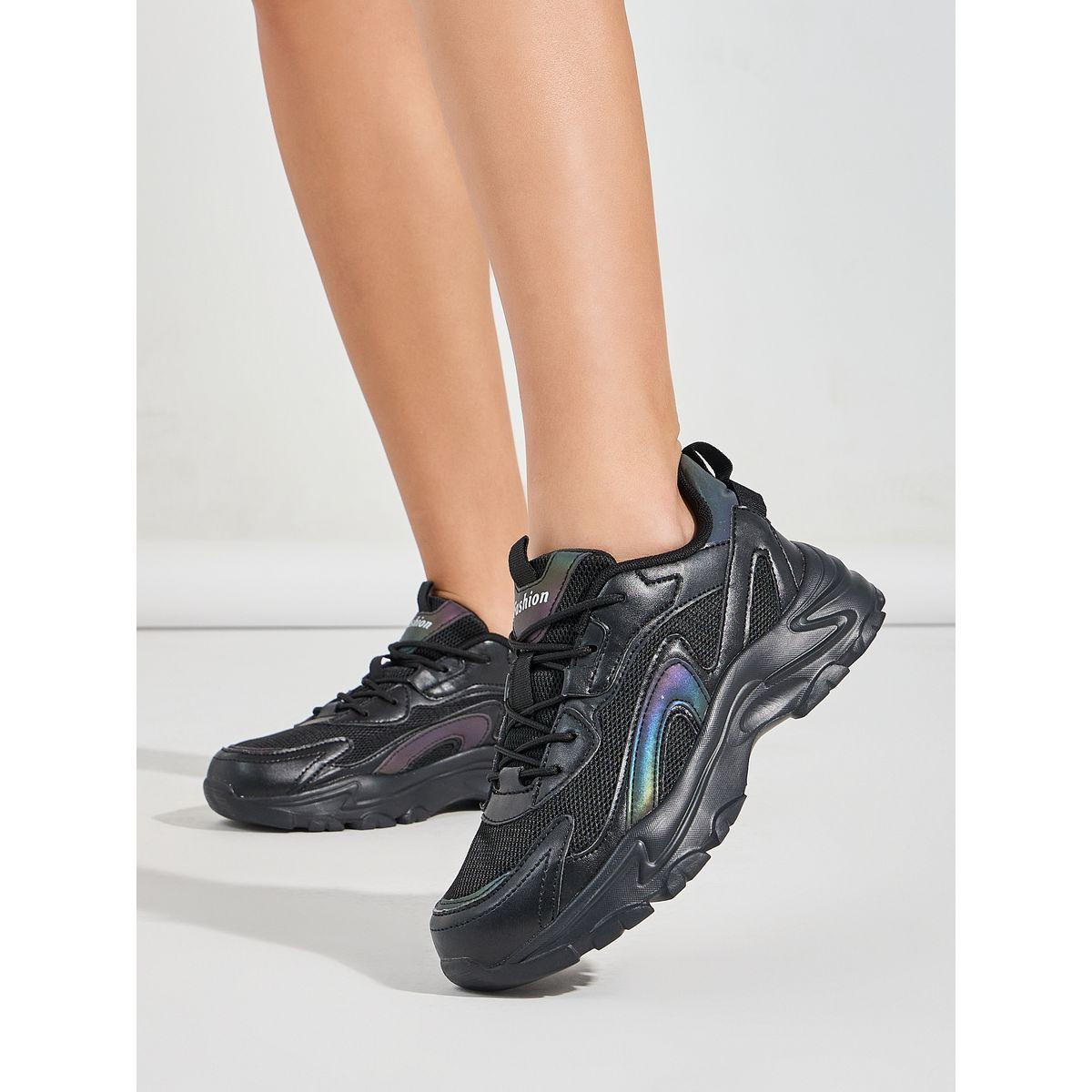 Styli Mesh Panel Chunky Sneakers-women-shoes-sneakers-image-1