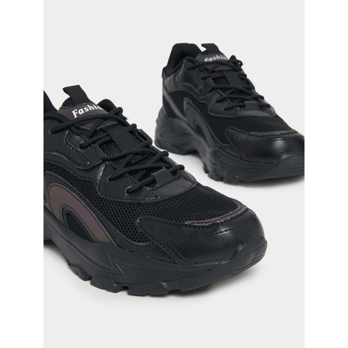 حذاء سنيكرز شانكي بتفاصيل شبكية-women-shoes-sneakers-image-4