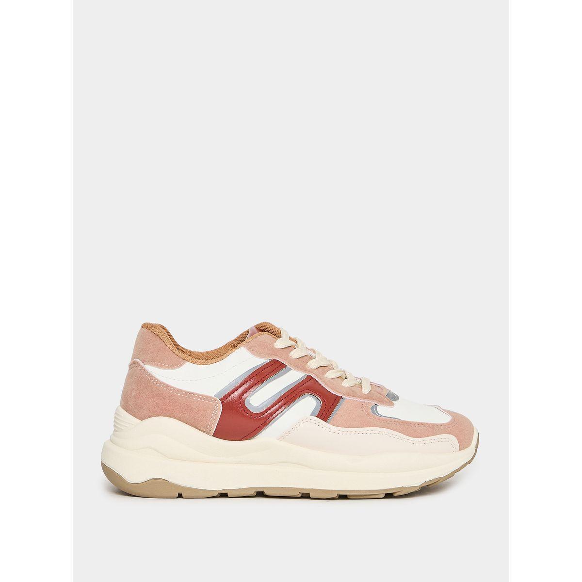 Styli Color Block Lace-Up Sneakers-women-shoes-sneakers-image-1