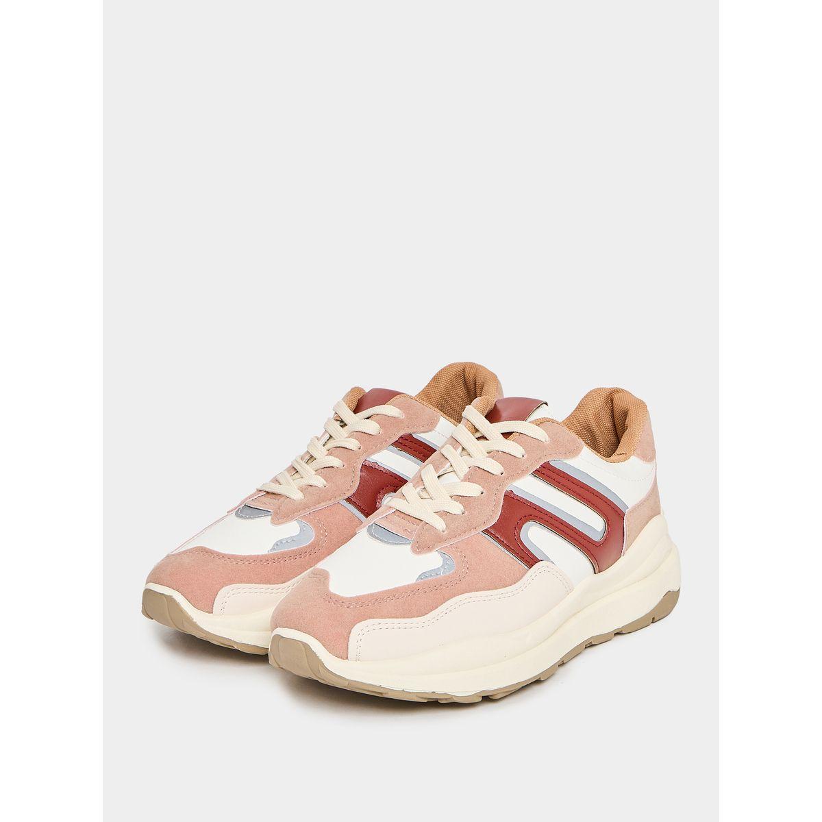 Styli Color Block Lace-Up Sneakers-women-shoes-sneakers-image-2