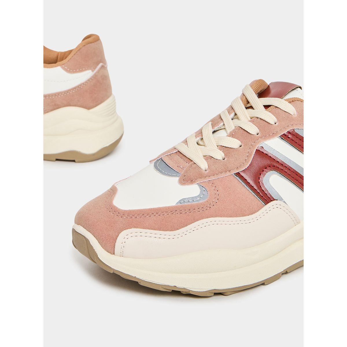 Styli Color Block Lace-Up Sneakers-women-shoes-sneakers-image-3