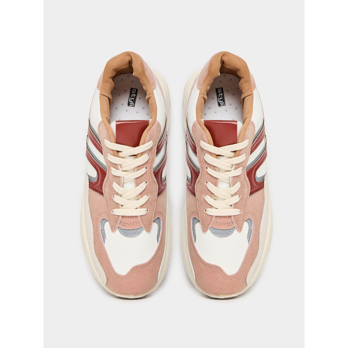 Styli Color Block Lace-Up Sneakers-women-shoes-sneakers-image-5