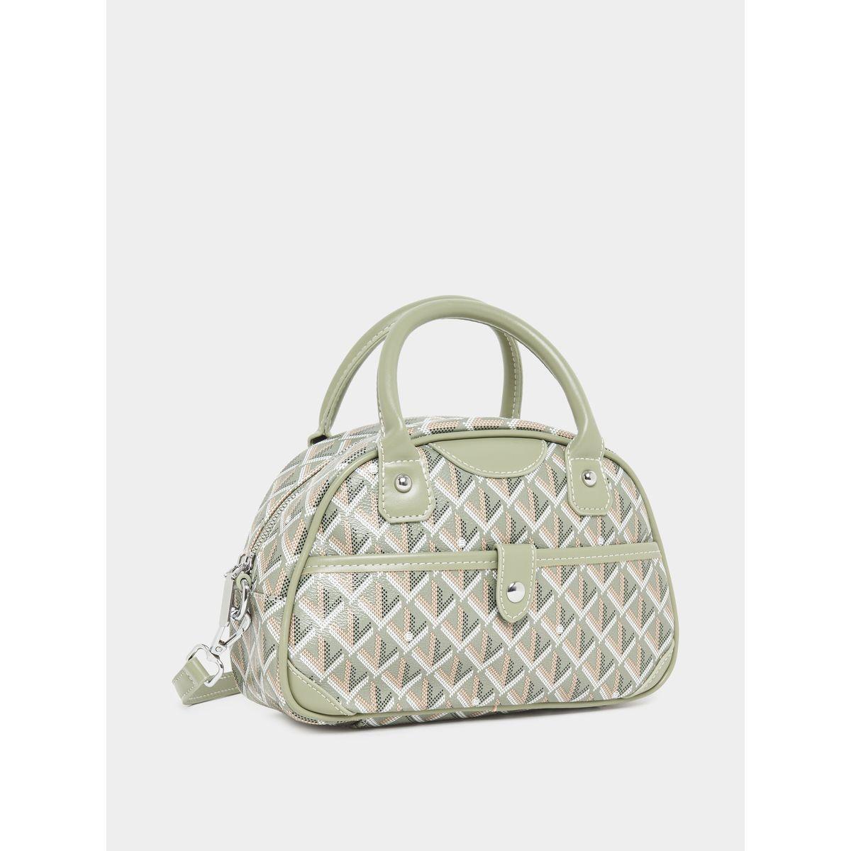 Styli Diamond Pattern Handbag with Zip Closure-women-bagsandwallets-handbags-image-1