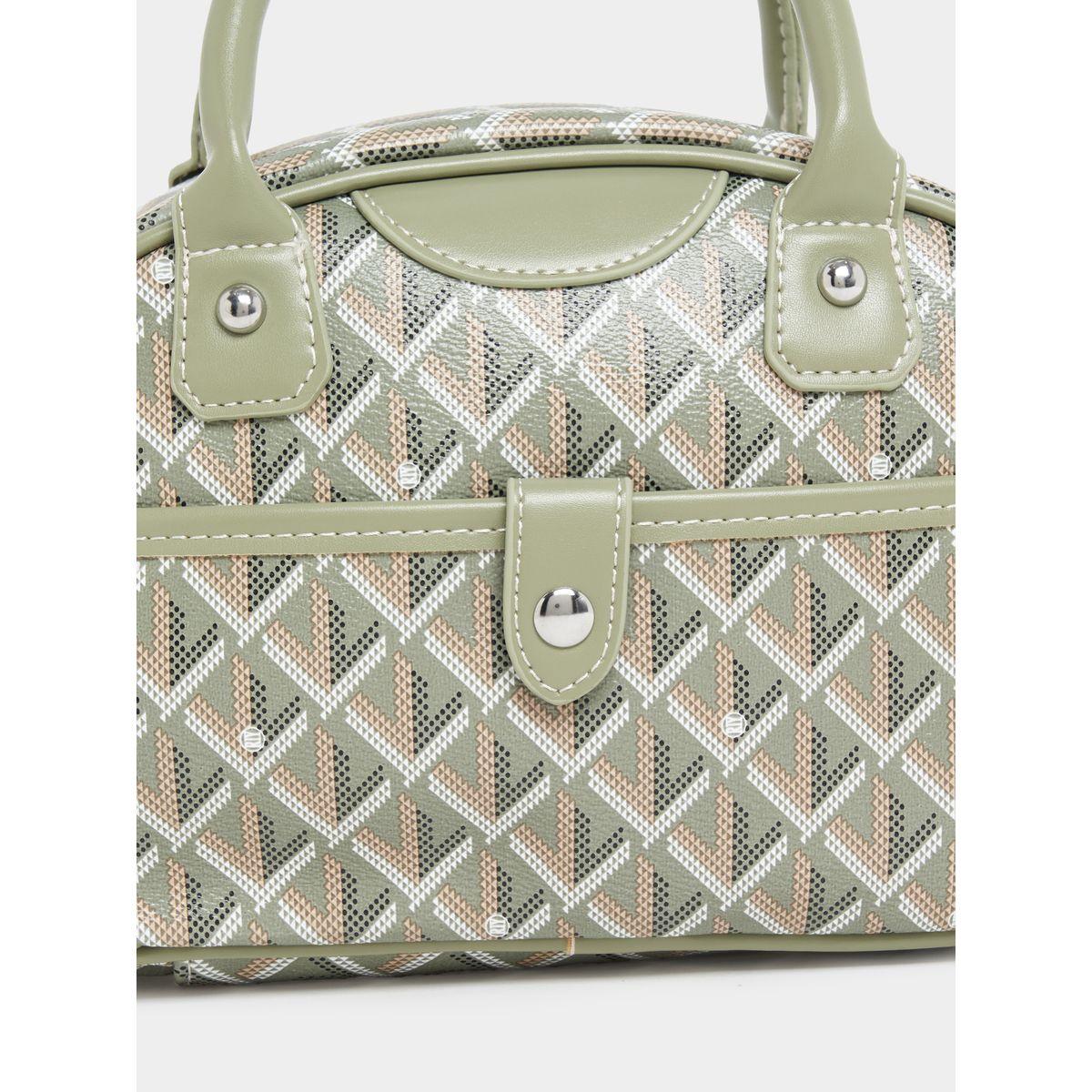 Styli Diamond Pattern Handbag with Zip Closure-women-bagsandwallets-handbags-image-3