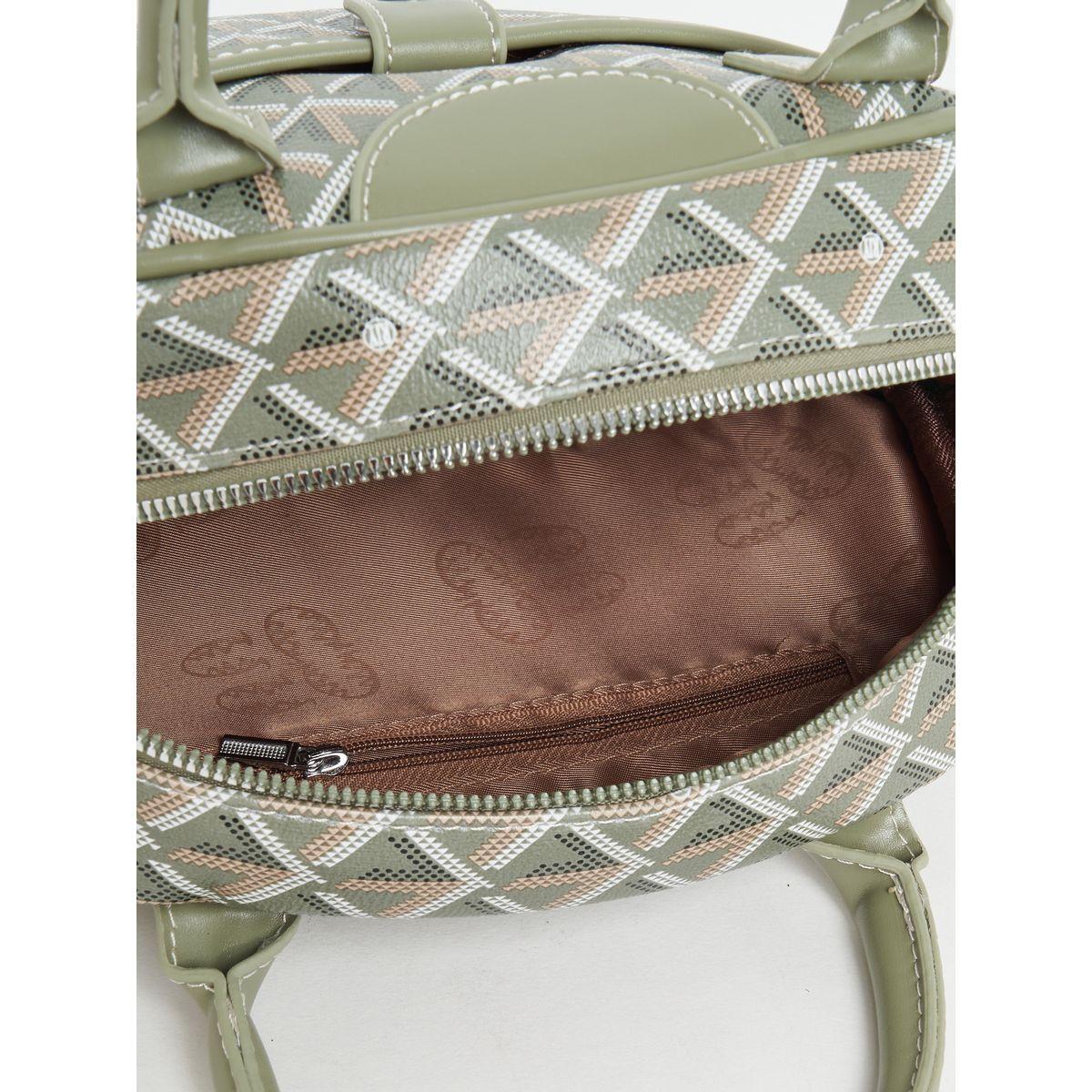 Styli Diamond Pattern Handbag with Zip Closure-women-bagsandwallets-handbags-image-4
