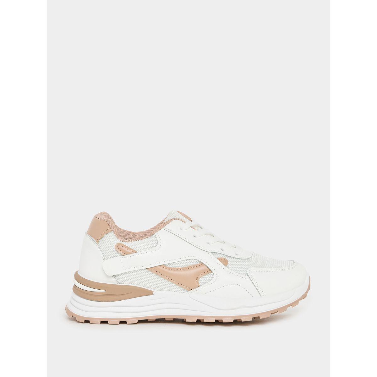 Styli Textured Lace Up Sneakers-women-shoes-sneakers-image-1