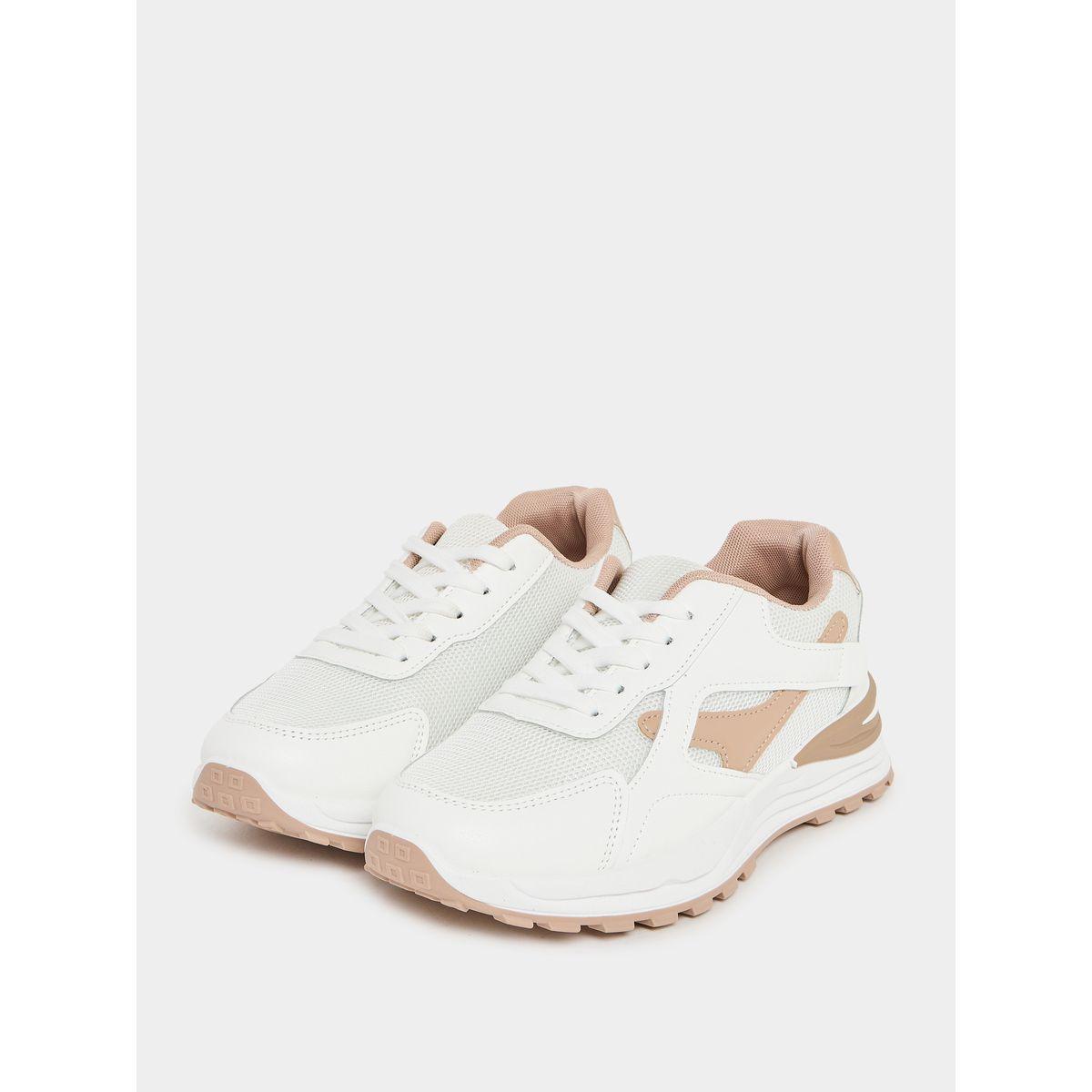 Styli Textured Lace Up Sneakers-women-shoes-sneakers-image-2