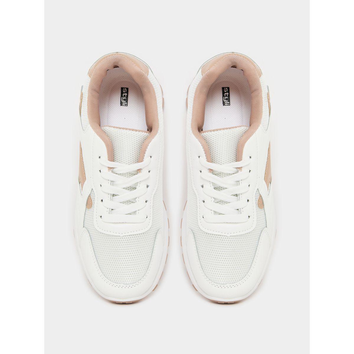 Styli Textured Lace Up Sneakers-women-shoes-sneakers-image-5
