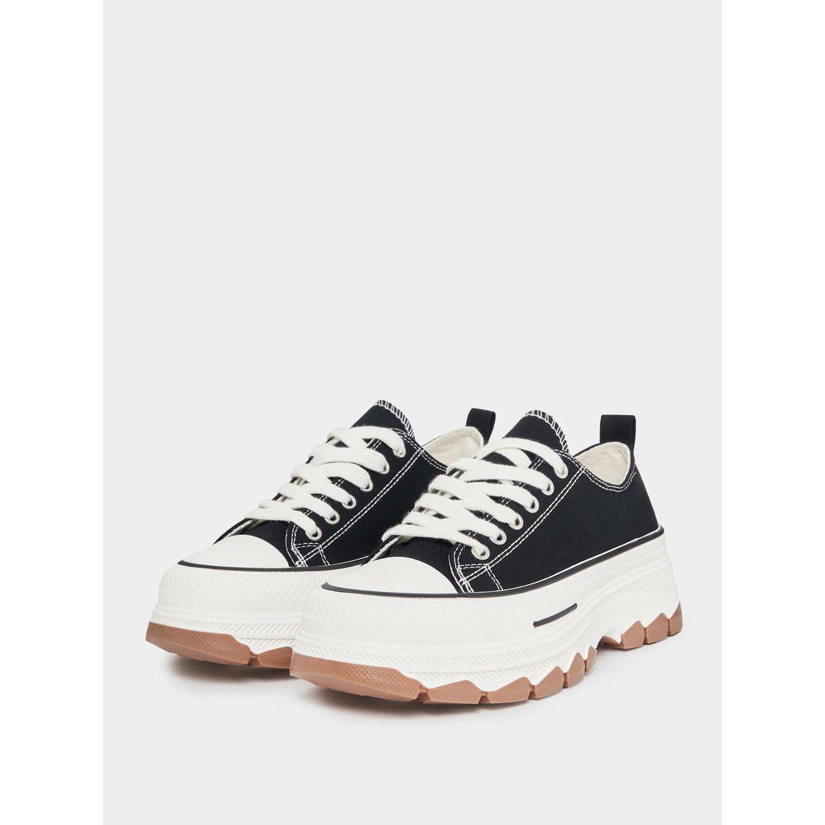 Styli Canvas Lace Up Platform Sneakers-women-shoes-sneakers-image-2