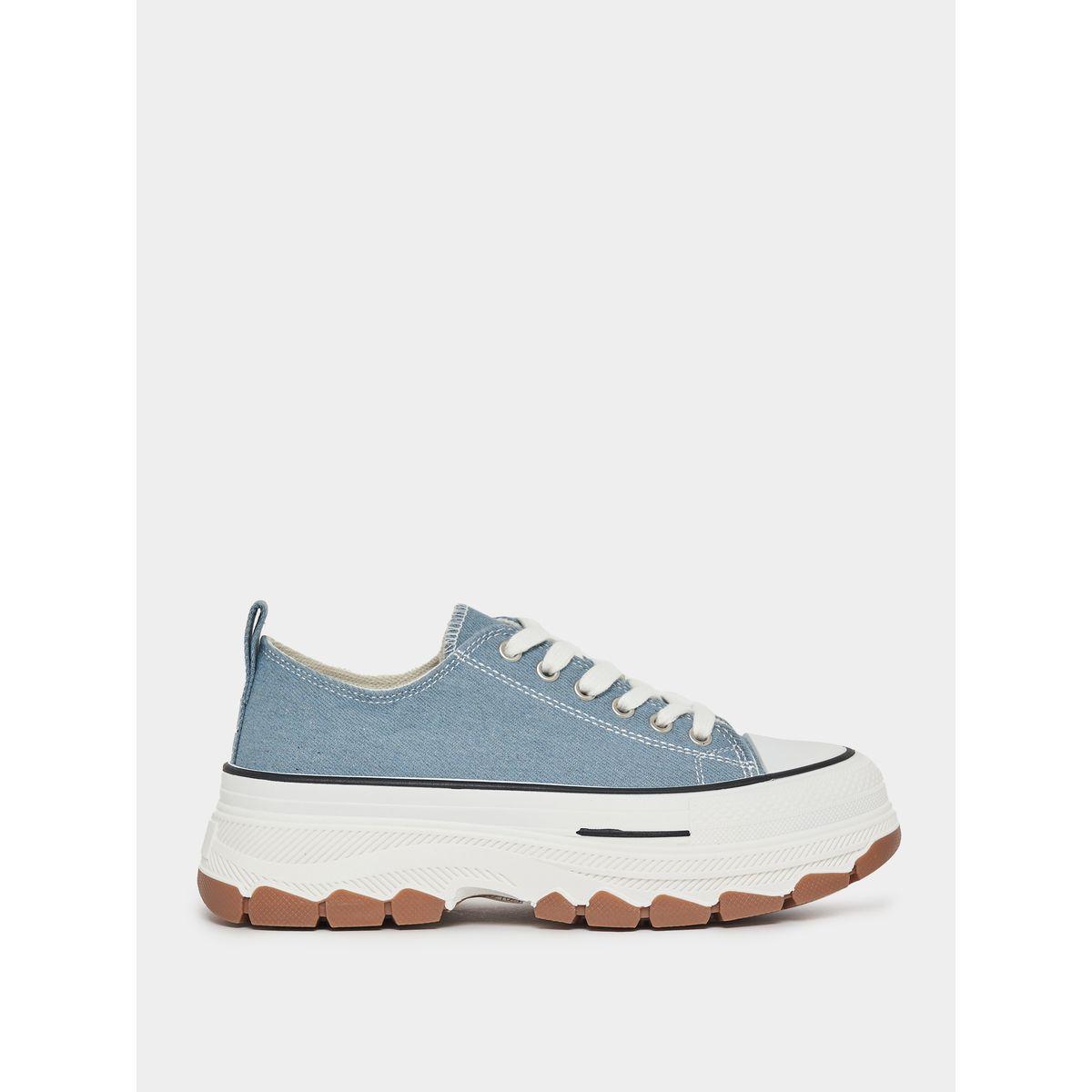 Styli Canvas Lace Up Platform Sneakers-women-shoes-sneakers-image-1